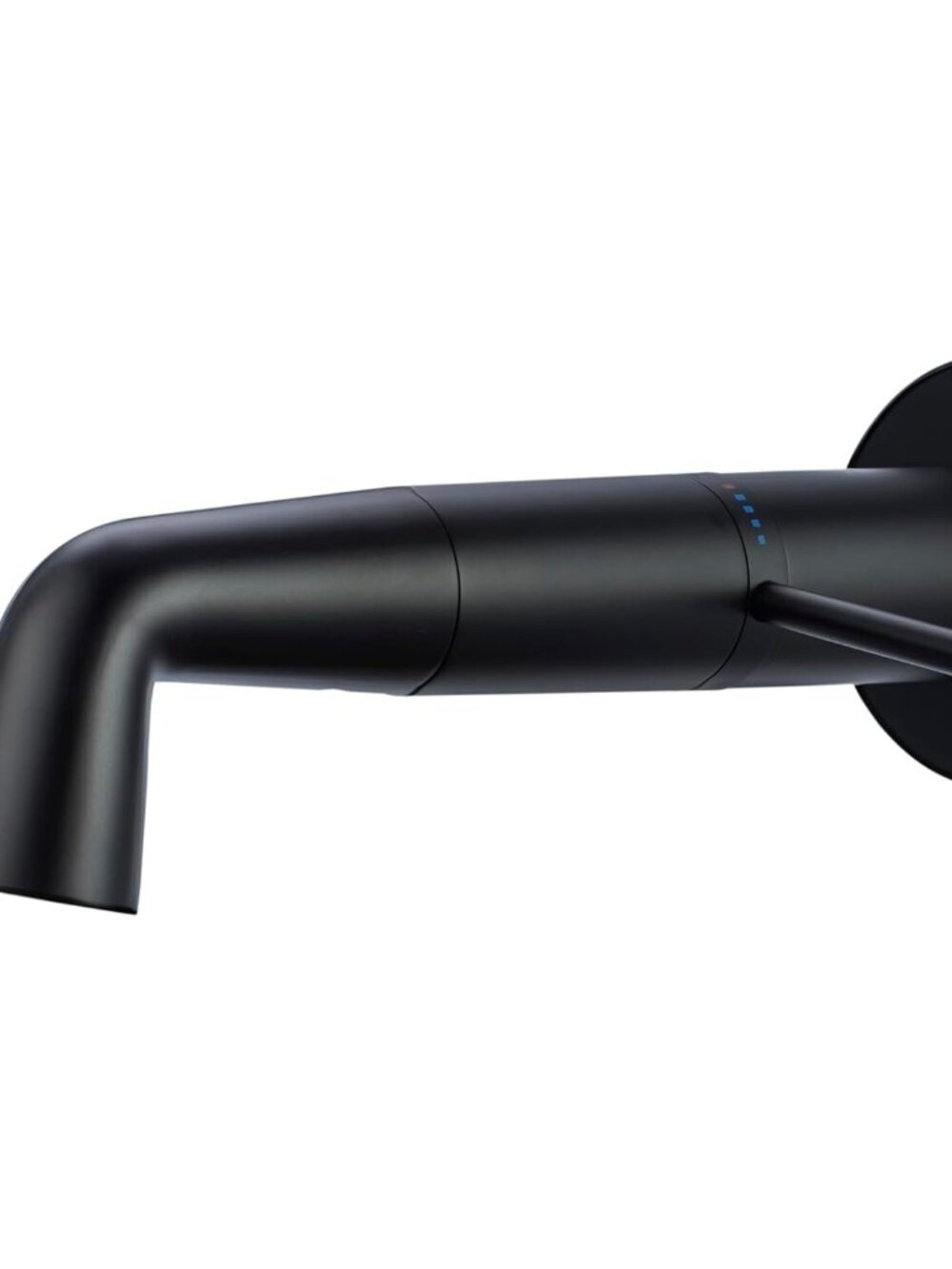 Modern Wall Mount Bathroom Faucet Matte Black Solid Brass Single Handle with 360